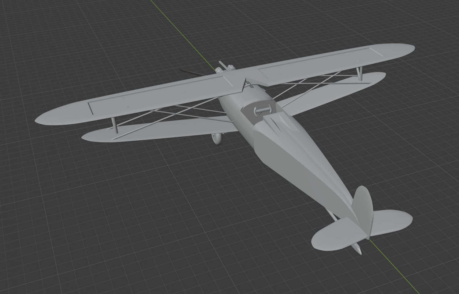 双翼飞机3D模型4