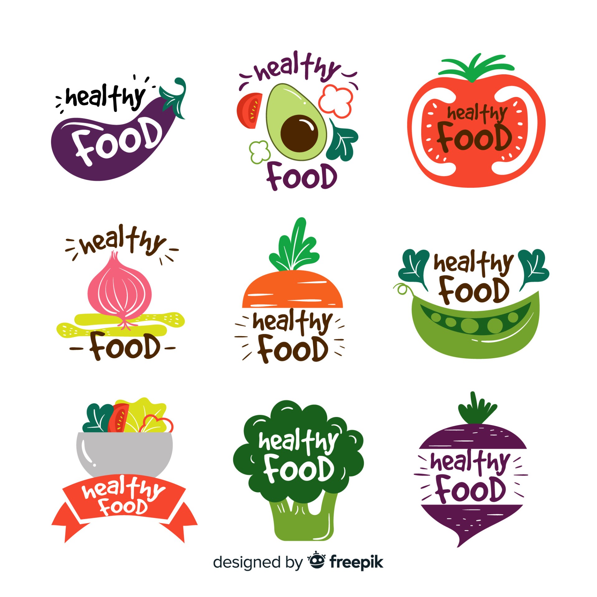 健康有机农产品Logo矢量图0