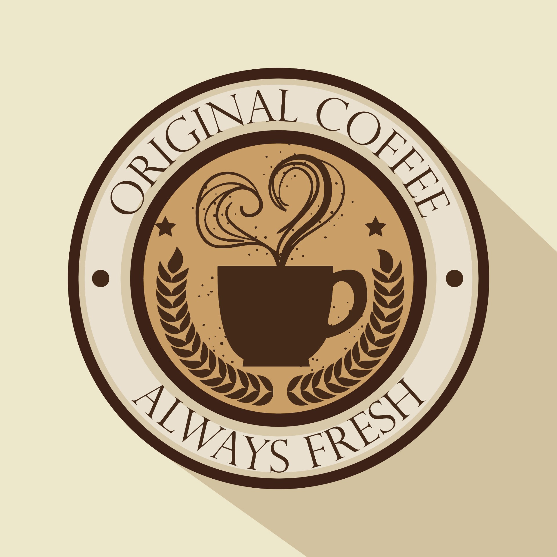 原始咖啡Logo矢量图0