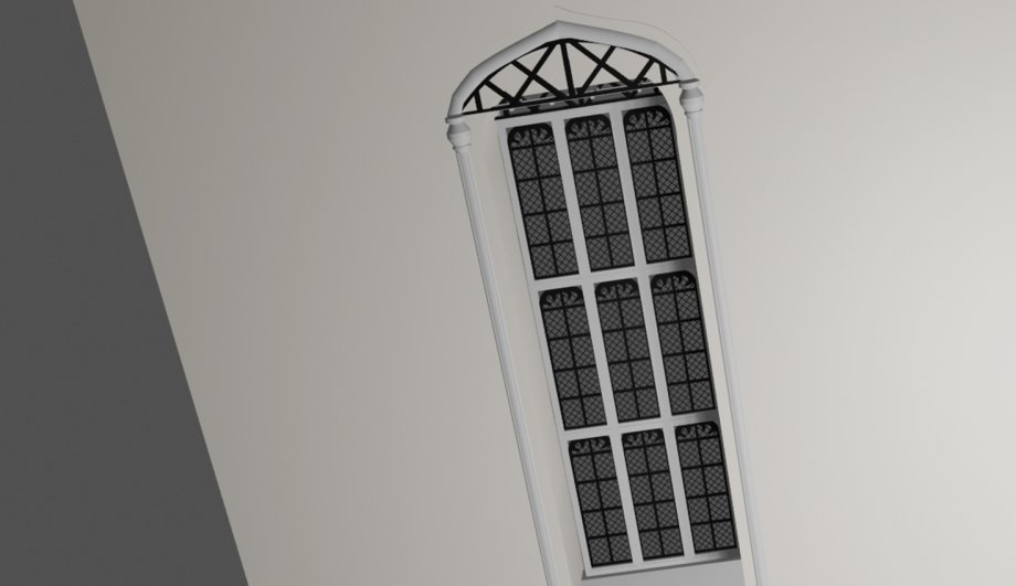 中世纪城堡窗户3D模型0