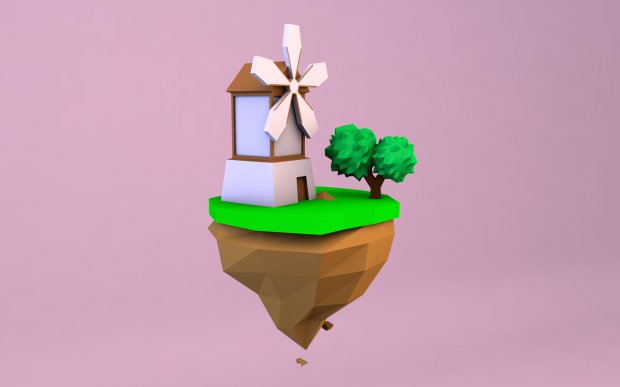 卡通岛屿3D模型2