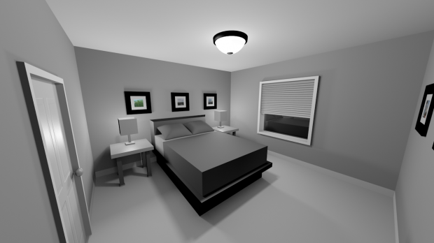 简约风卧室3D模型0