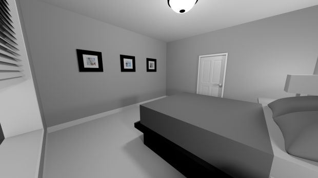 简约风卧室3D模型2