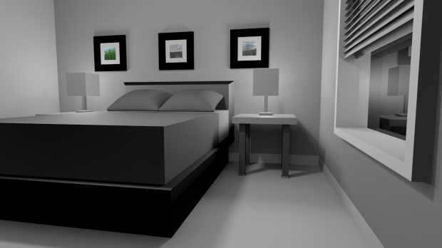 简约风卧室3D模型3