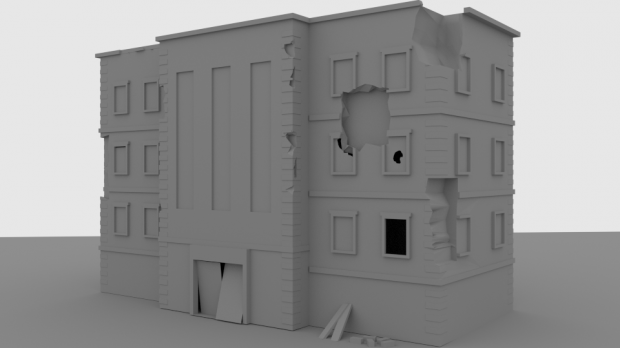 废墟大厦3D模型0