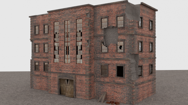 废墟大厦3D模型1