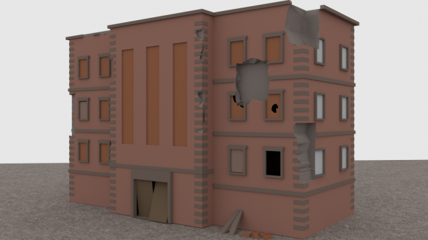 废墟大厦3D模型2