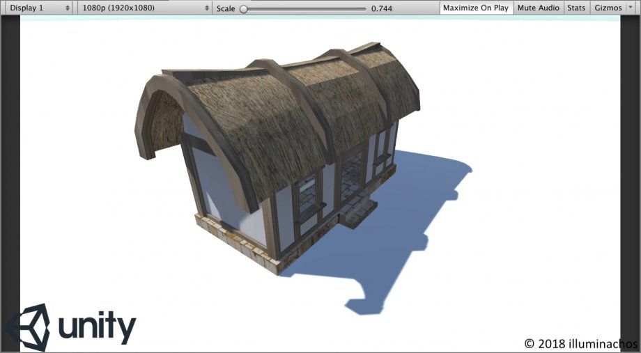 简单村屋3D模型1