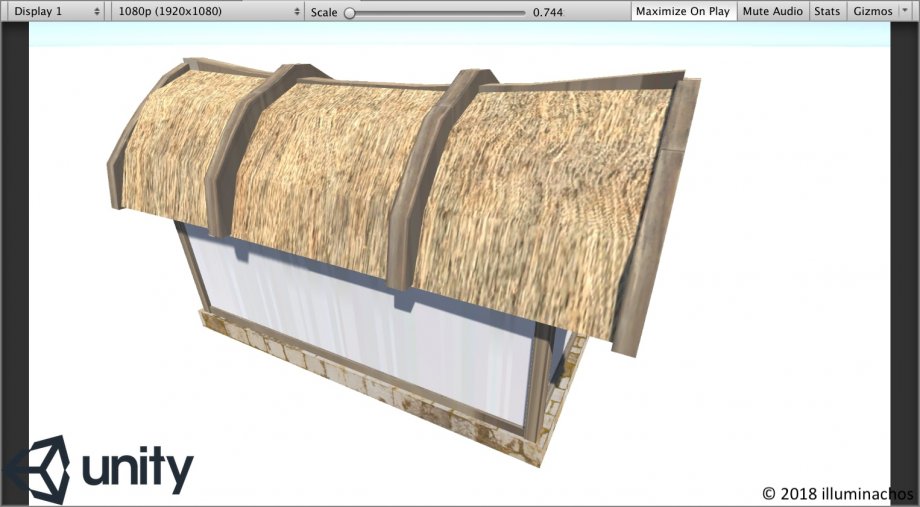 简单村屋3D模型4