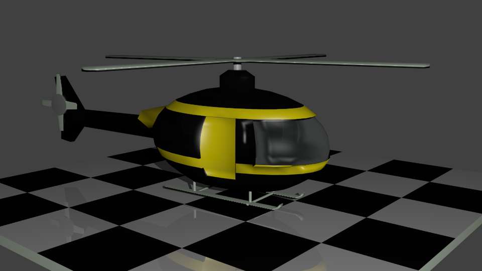 游戏直升机3D模型1