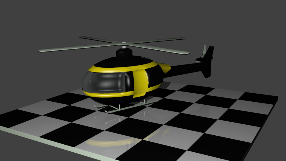 游戏直升机3D模型0