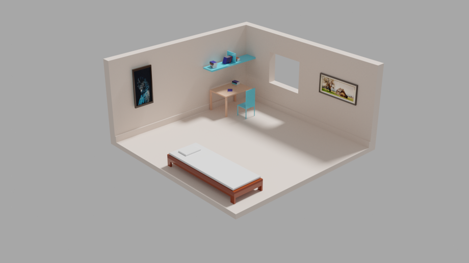 简单卧室3D模型0
