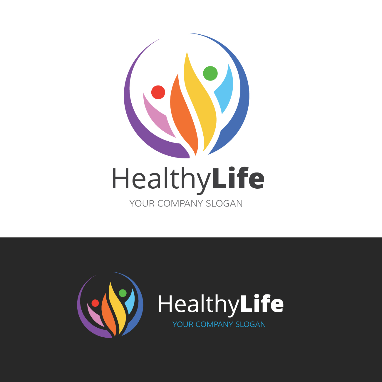健康生活运动Logo矢量图0