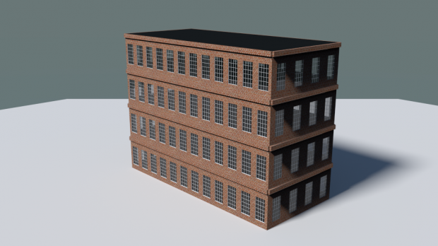 红砖建筑3D模型0