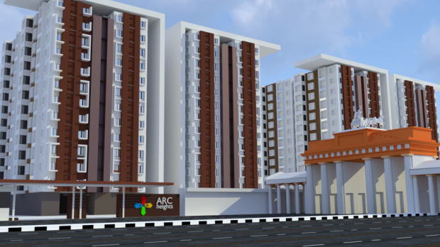 现代高层住宅楼3D模型0