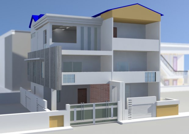 别墅外观3D模型0