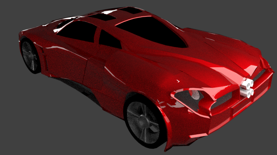 高精度红色跑车3D模型3