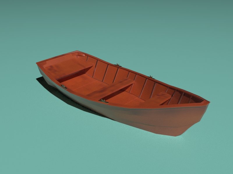 木质小船3D模型0