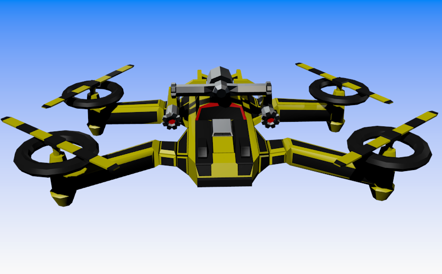 现代无人机3D模型0