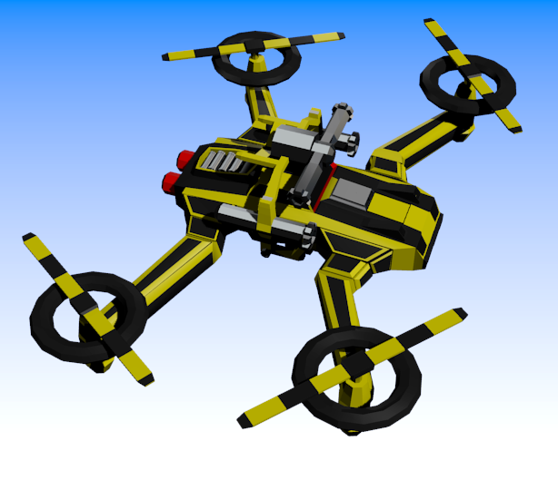 现代无人机3D模型2