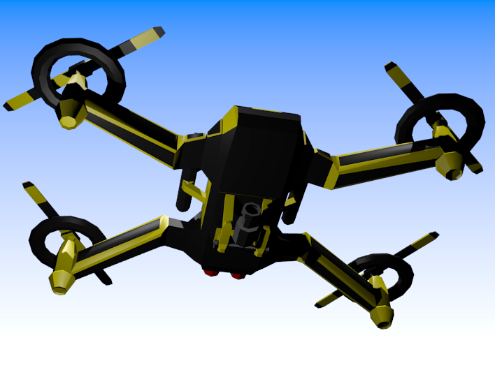 现代无人机3D模型4