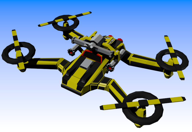 现代无人机3D模型3