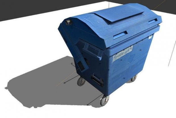 大型垃圾容器3D模型3
