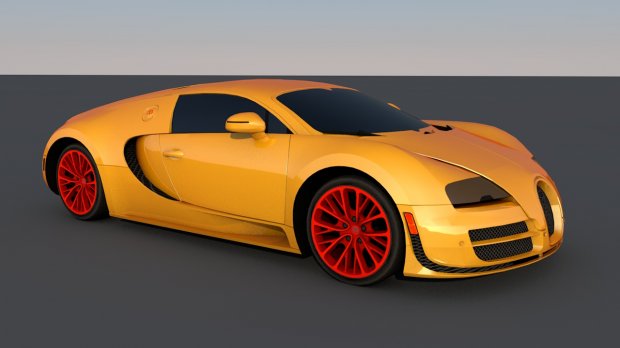布加迪威龙跑车3D模型0