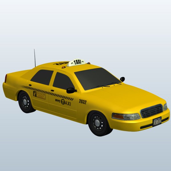 常见出租车3D模型0