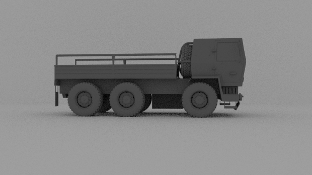 中型战术卡车3D模型3