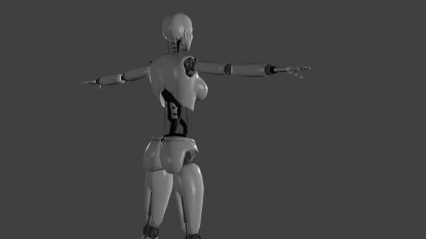 现代女机器人3D模型5