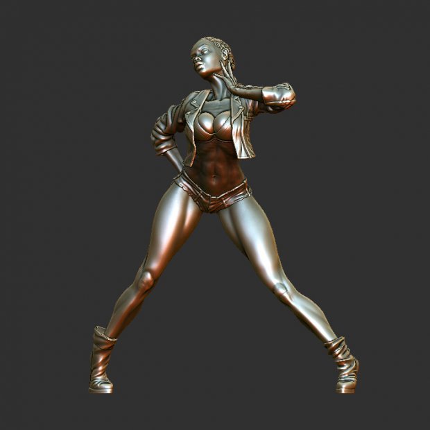 性感女性雕塑3D模型0