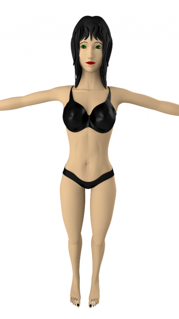 泳装娃娃3D模型1