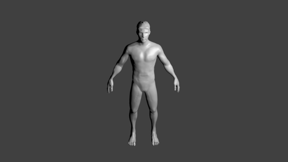 男性人体雕塑3D模型0