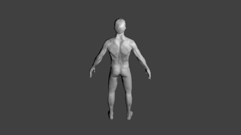 男性人体雕塑3D模型1