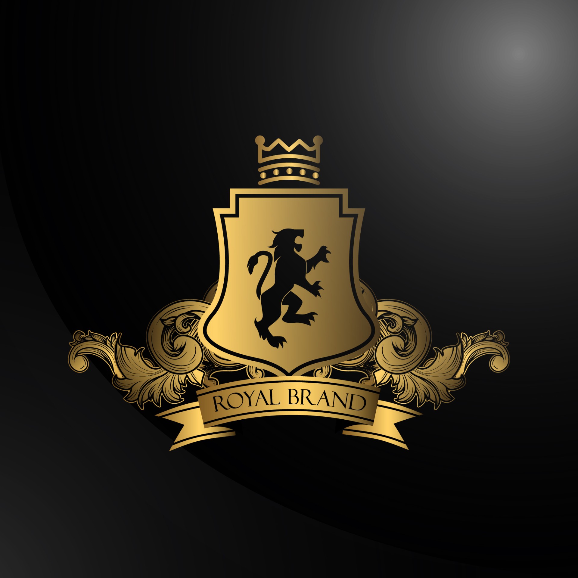 皇家狮身豹头Logo矢量图0