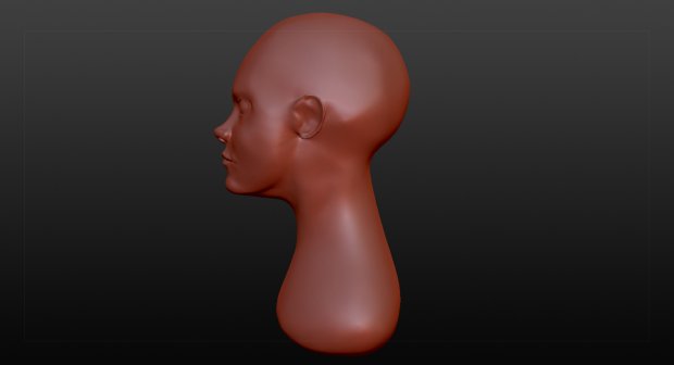 人形头部雕塑3D模型1