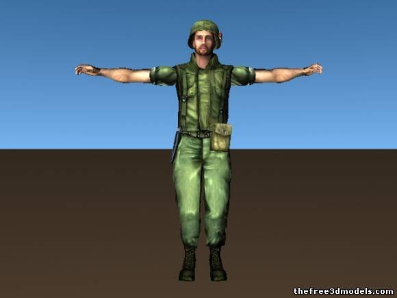 越南士兵3D模型0