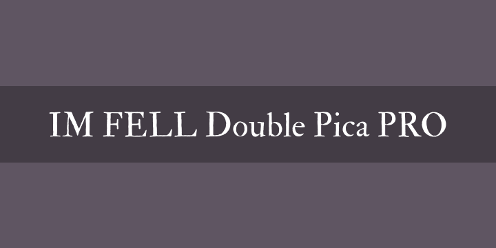 IM FELL Double Pica PRO0