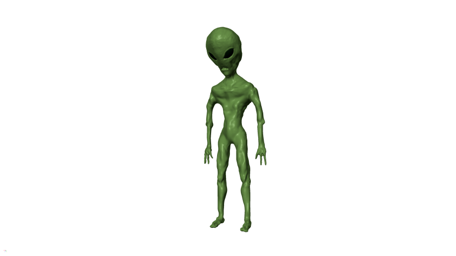 绿色外星人3D模型0