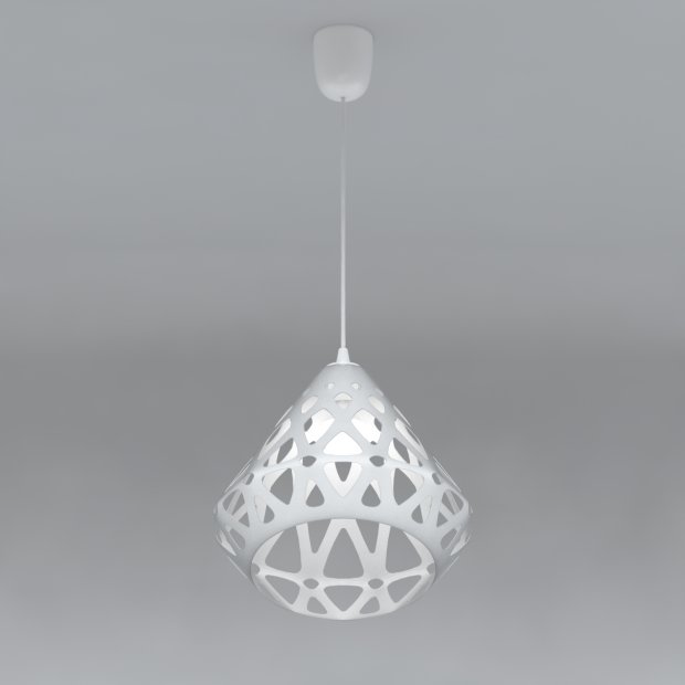 网状白色吊灯3D模型0