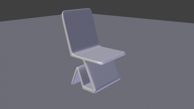 现代设计感木椅3D模型2