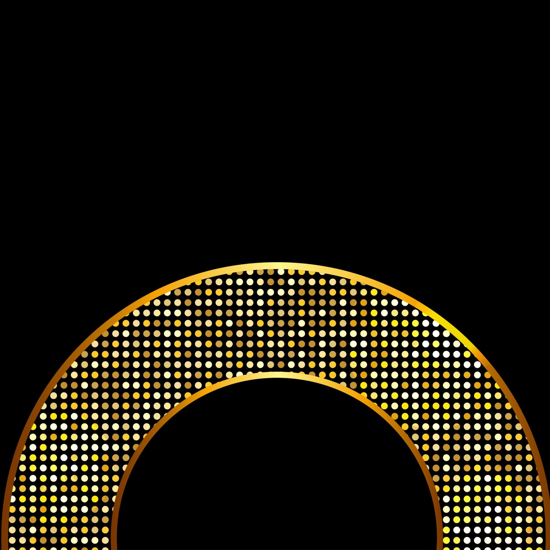 金色的半圆框架插图0
