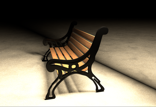 公园长椅3D模型2