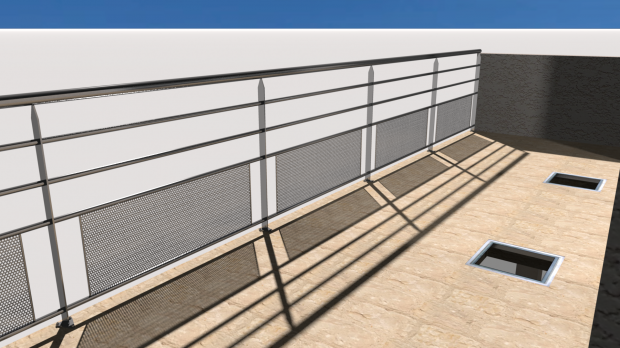 室外护栏3D模型3