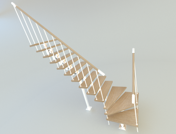 现代简约楼梯3D模型0