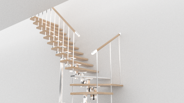 现代简约楼梯3D模型1