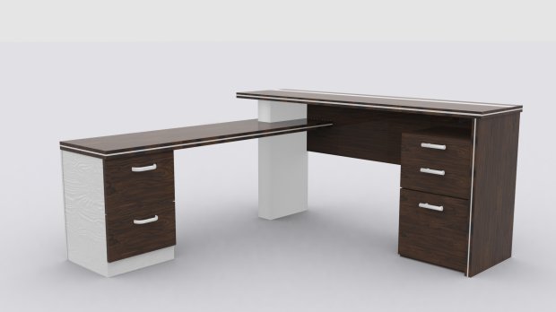 工作室办公桌3D模型0