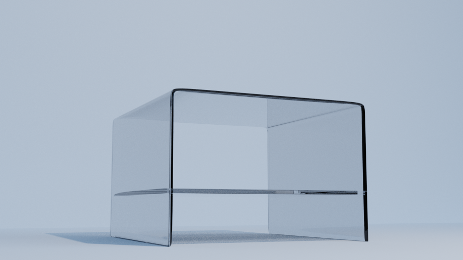 简单玻璃桌3D模型0