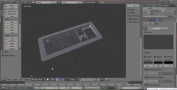 电脑键盘3D模型1